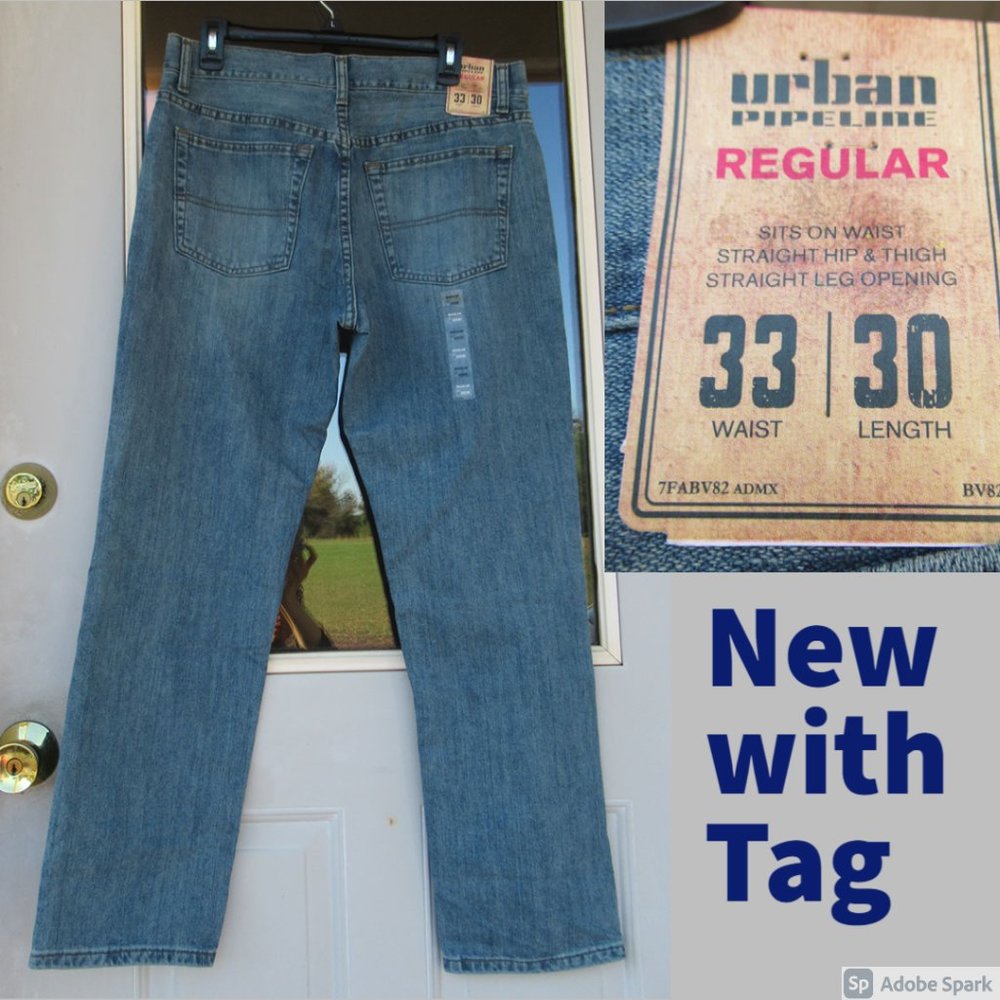🌸🌸❌LAST CHANCE❌  NWT Urban Pipeline regular fit straight leg 33 X30 - Picture 2 of 9